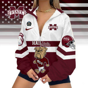 Limited Edition – Customized NCAA Mississippi State Bulldogs V-Neck Zipper Sweatshirt Jacket