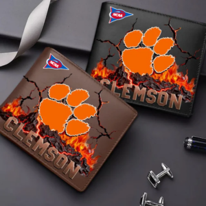Limited Edition – Customized NCAA Clemson Tigers Leather Wallet