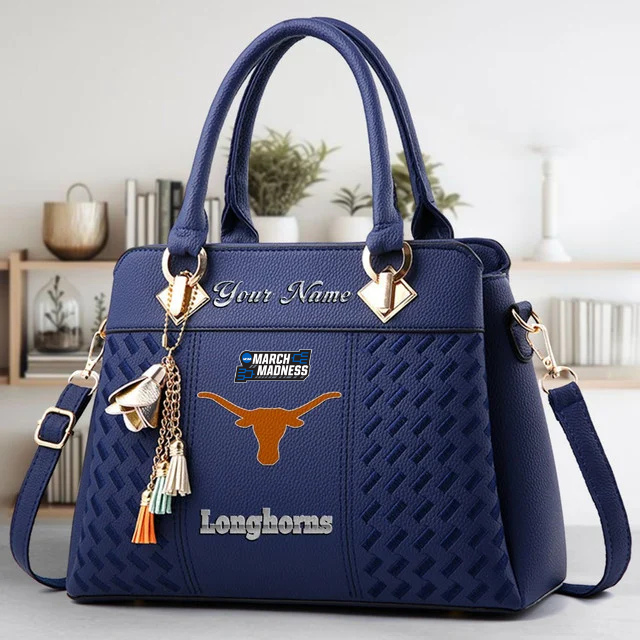 Limited Edition – Customized NCAA Texas Longhorns Zip Handbag Multicolor - Image 2