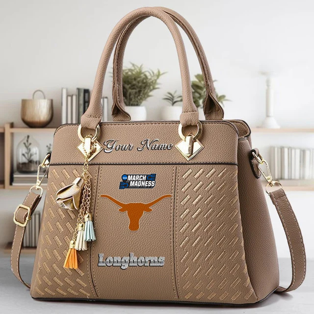 Limited Edition – Customized NCAA Texas Longhorns Zip Handbag Multicolor - Image 3