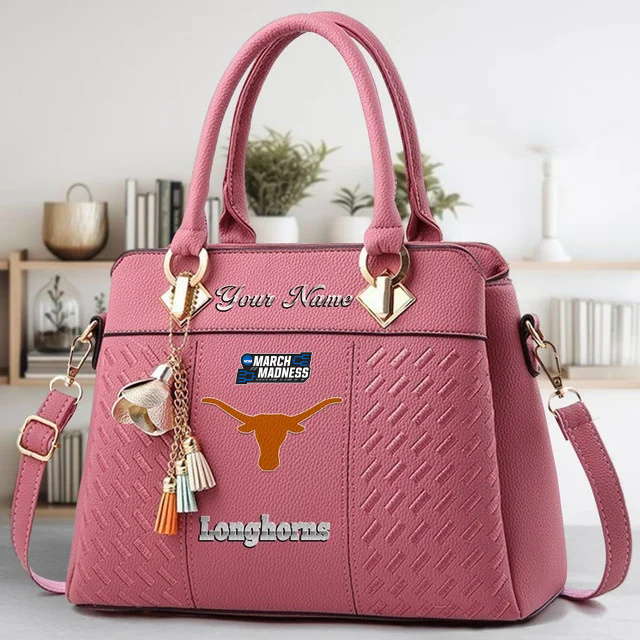 Limited Edition – Customized NCAA Texas Longhorns Zip Handbag Multicolor - Image 5