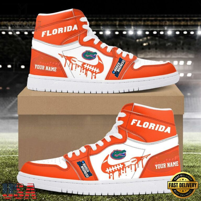 Limited Edition – Customized NCAA Florida Gators Air Jordan 1 Shoes