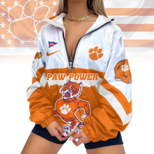 Limited Edition – Customized NCAA Clemson Tigers V-Neck Zipper Sweatshirt Jacket