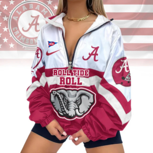 Limited Edition – Customized NCAA Alabama Crimson Tide V-Neck Zipper Sweatshirt Jacket