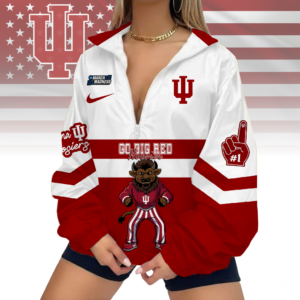 Limited Edition – Customized NCAA Indiana Hoosiers V-Neck Zipper Sweatshirt Jacket