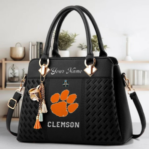 Limited Edition – Customized NCAA Clemson Tigers Zip Handbag Multicolor