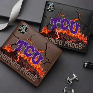 Limited Edition – Customized NCAA Tcu Horned Frogs Leather Wallet