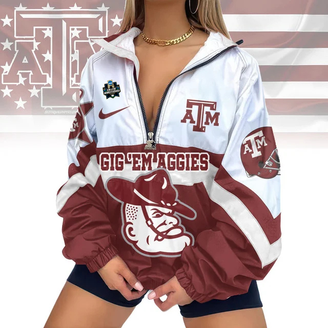 Limited Edition – Customized NCAA Texas A&M Aggies V-Neck Zipper Sweatshirt Jacket