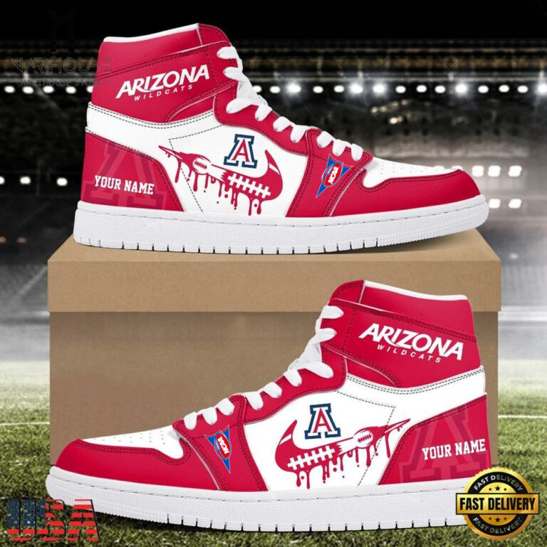 Limited Edition – Customized NCAA Arizona Wildcats Air Jordan 1 Shoes