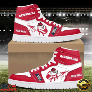 Limited Edition – Customized NCAA Arkansas Razorbacks Air Jordan 1 Shoes