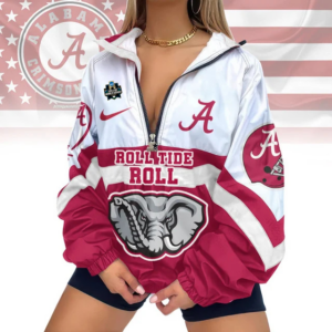 Limited Edition – Customized NCAA Alabama Crimson Tide V-Neck Zipper Sweatshirt Jacket