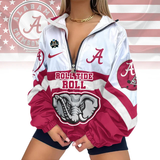 Limited Edition – Customized NCAA Alabama Crimson Tide V-Neck Zipper Sweatshirt Jacket