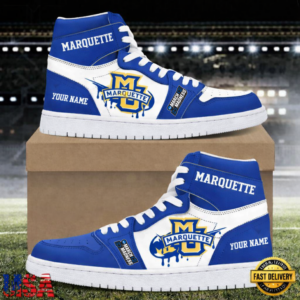 Limited Edition – Customized NCAA Marquette Golden Eagles Air Jordan 1 Shoes