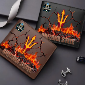 Limited Edition – Customized NCAA Arizona State Sun Devils Leather Wallet