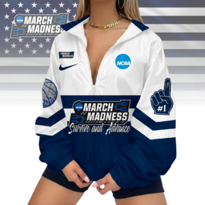 Limited Edition – Customized NCAA March Madness V-Neck Zipper Sweatshirt Jacket