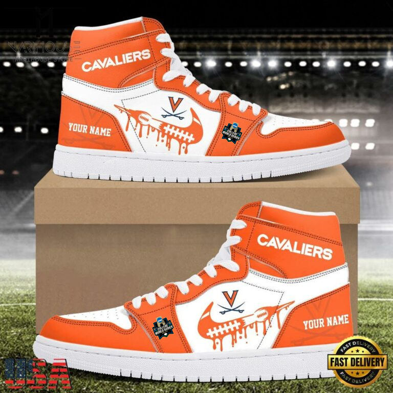 Limited Edition – Customized NCAA College World Series Virginia Cavaliers Air Jordan 1 Shoes