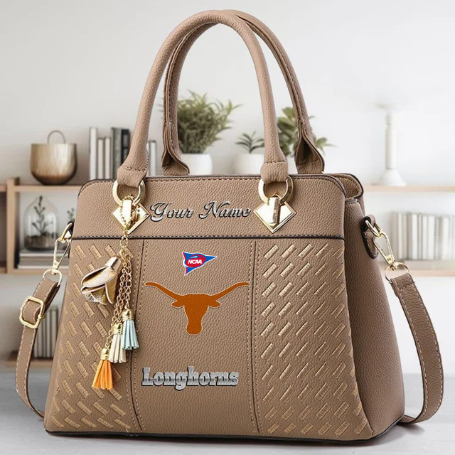 Limited Edition – Customized NCAA Texas Longhorns Zip Handbag Multicolor - Image 3