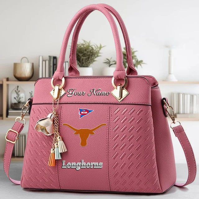 Limited Edition – Customized NCAA Texas Longhorns Zip Handbag Multicolor - Image 5