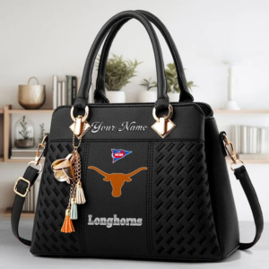 Limited Edition – Customized NCAA Texas Longhorns Zip Handbag Multicolor