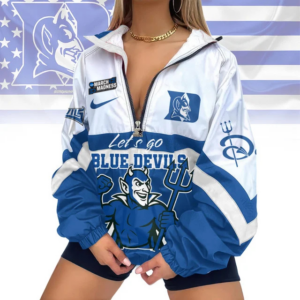 Limited Edition – Customized NCAA Duke Blue Devils V-Neck Zipper Sweatshirt Jacket