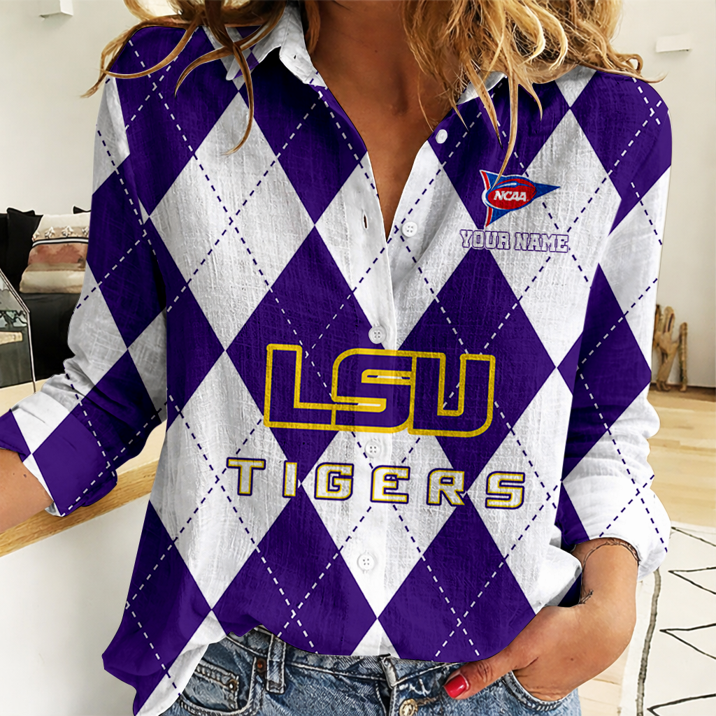 Limited Edition – Customized NCAA Lsu Tigers Women Casual Shirt For Fan