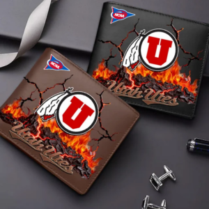 Limited Edition – Customized NCAA Utah Utes Leather Wallet