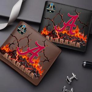 Limited Edition – Customized NCAA Alabama Crimson Tide Leather Wallet