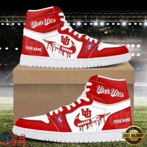 Limited Edition – Customized NCAA Utah Utes Air Jordan 1 Shoes