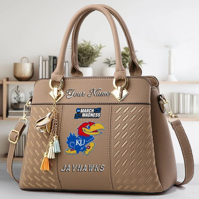 Limited Edition – Customized NCAA Kansas Jayhawks Zip Handbag Multicolor - Image 3
