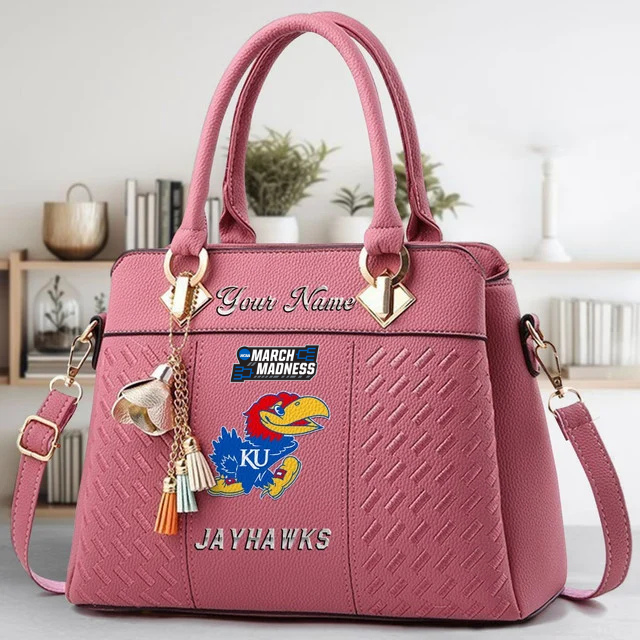 Limited Edition – Customized NCAA Kansas Jayhawks Zip Handbag Multicolor - Image 5