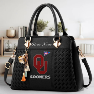 Limited Edition – Customized NCAA Oklahoma Sooners Zip Handbag Multicolor