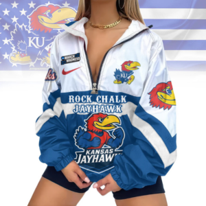 Limited Edition – Customized NCAA Kansas Jayhawks V-Neck Zipper Sweatshirt Jacket