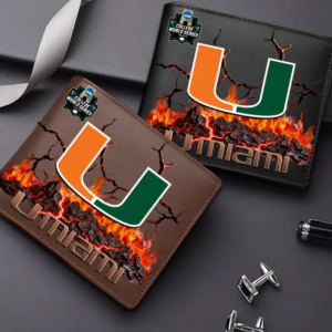 Limited Edition – Customized NCAA Miami Hurricanes Leather Wallet
