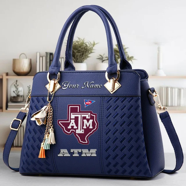 Limited Edition – Customized NCAA Texas A&M Aggies Zip Handbag Multicolor - Image 2