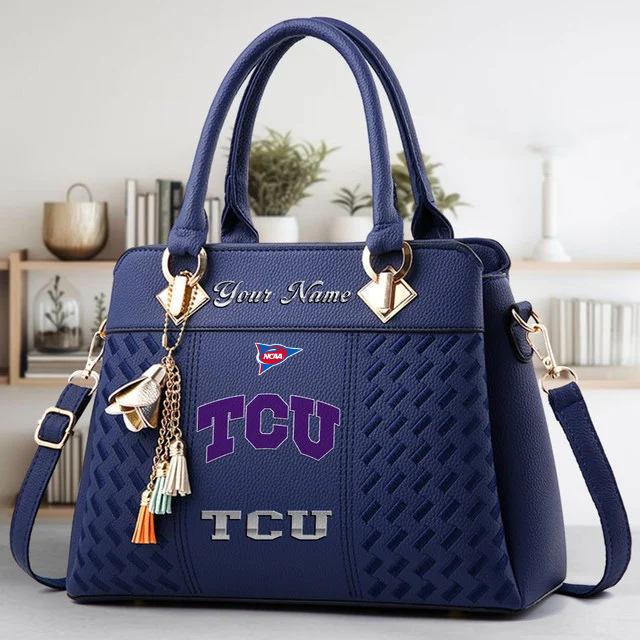 Limited Edition – Customized NCAA Tcu Horned Frogs Zip Handbag Multicolor - Image 2