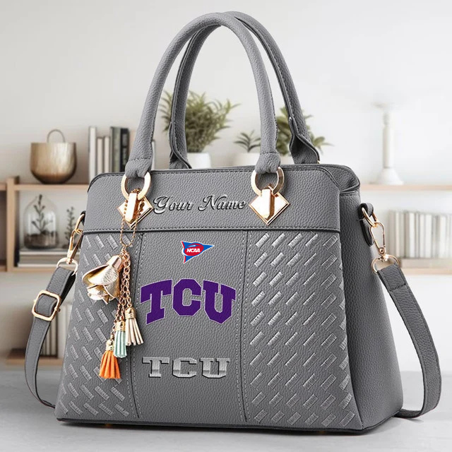 Limited Edition – Customized NCAA Tcu Horned Frogs Zip Handbag Multicolor - Image 4