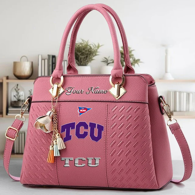 Limited Edition – Customized NCAA Tcu Horned Frogs Zip Handbag Multicolor - Image 5