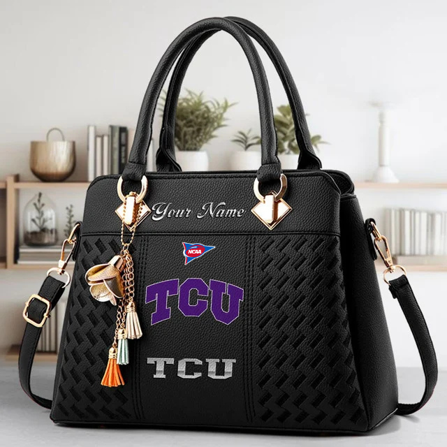 Limited Edition – Customized NCAA Tcu Horned Frogs Zip Handbag Multicolor
