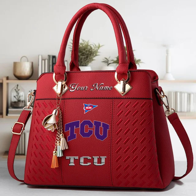 Limited Edition – Customized NCAA Tcu Horned Frogs Zip Handbag Multicolor - Image 6