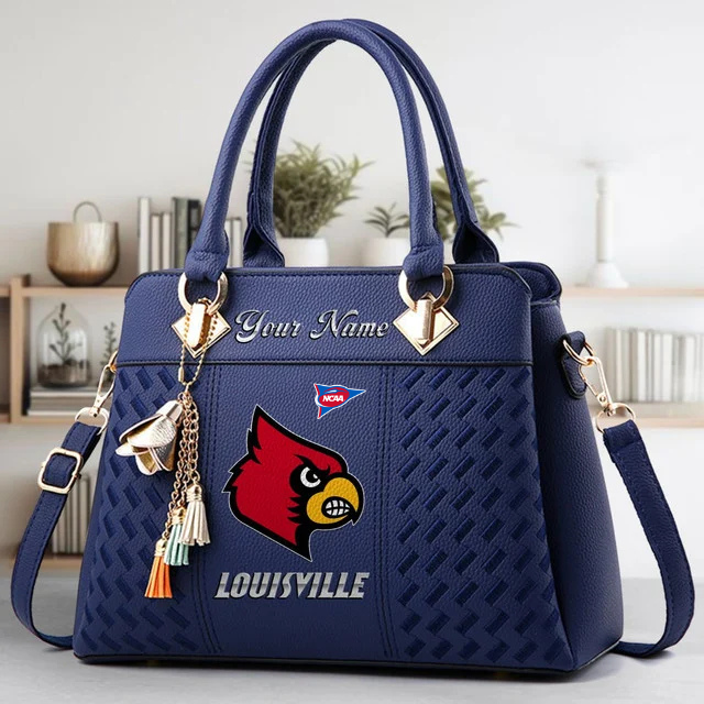 Limited Edition – Customized NCAA Louisville Cardinals Zip Handbag Multicolor - Image 2