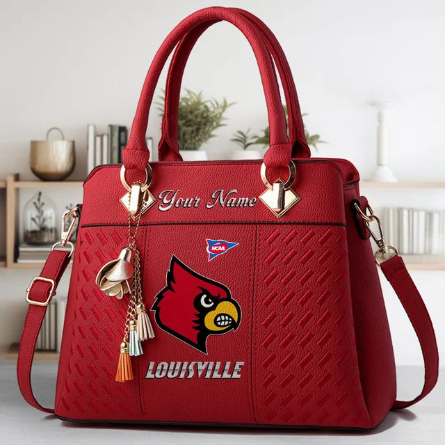 Limited Edition – Customized NCAA Louisville Cardinals Zip Handbag Multicolor - Image 6