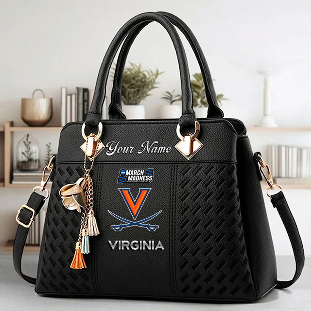 Limited Edition – Customized NCAA Virginia Cavaliers Zip Handbag Multicolor