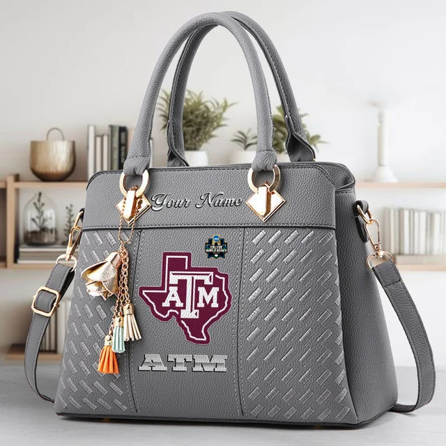 Limited Edition – Customized NCAA Texas A&M Aggies Zip Handbag Multicolor - Image 4
