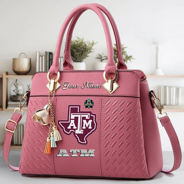 Limited Edition – Customized NCAA Texas A&M Aggies Zip Handbag Multicolor - Image 5