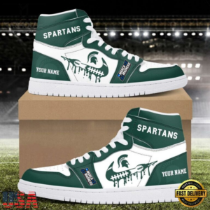 Limited Edition – Customized NCAA Michigan State Spartans Air Jordan 1 Shoes