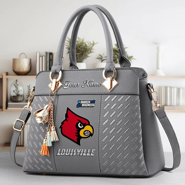 Limited Edition – Customized NCAA Louisville Cardinals Zip Handbag Multicolor - Image 4