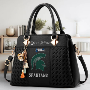 Limited Edition – Customized NCAA Michigan State Spartans Zip Handbag Multicolor