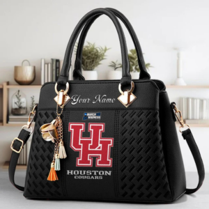 Limited Edition – Customized NCAA Houston Cougars Zip Handbag Multicolor