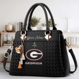Limited Edition – Customized NCAA Georgia Bulldogs Zip Handbag Multicolor