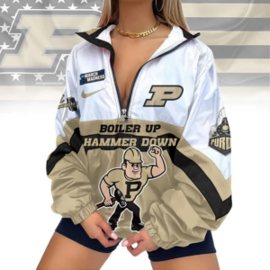 Limited Edition – Customized NCAA Purdue Boilermakers V-Neck Zipper Sweatshirt Jacket